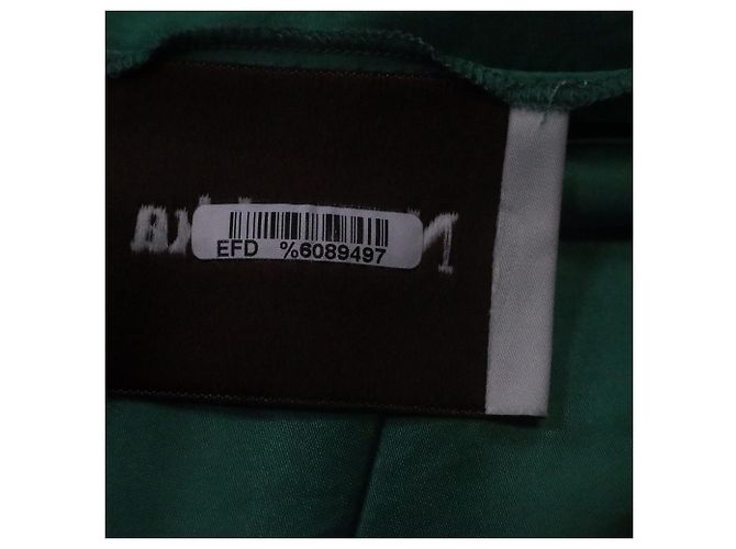 Vestido midi sin espalda con escote cuadrado en triacetato verde de Nanushka - vista 7
