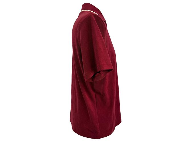 Autre Marque Polo Adidas Wales Bonner in cotone bordeaux - vista 2