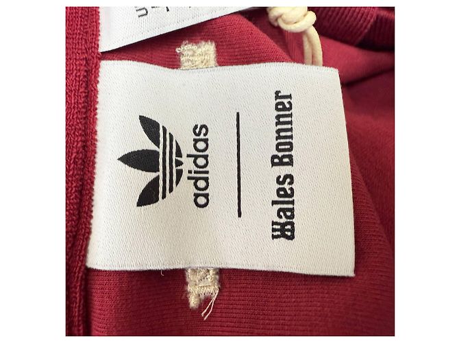 Autre Marque Polo Adidas Wales Bonner in cotone bordeaux - vista 5