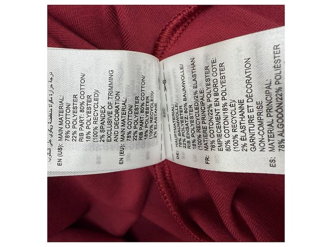 Autre Marque Polo Adidas Wales Bonner in cotone bordeaux - vista 6