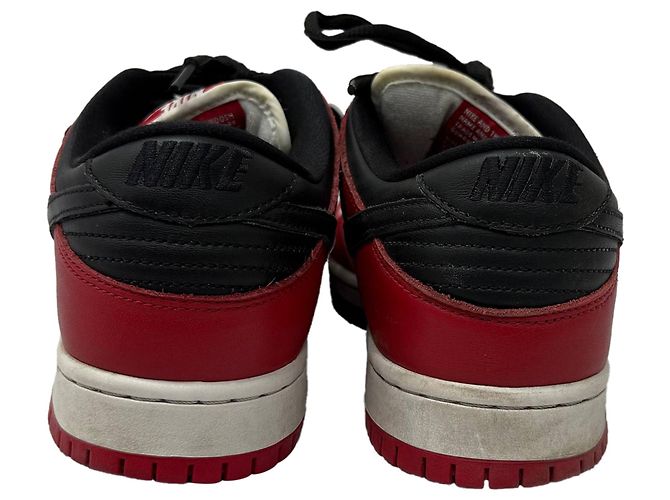 Baskets Nike SB Dunk Low Pro en cuir Chicago Rouge Bordeaux - vue 3