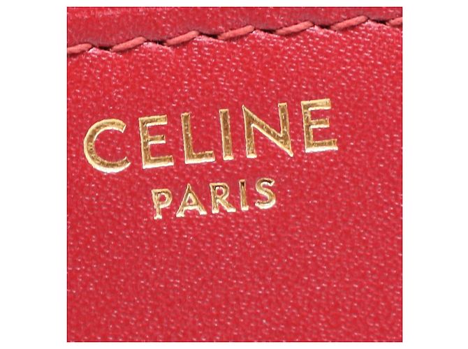 Classic Box Céline Borsa a spalla classica Celine in pelle di vitello bordeaux, modello piccolo Rosso Bordò - vista 8