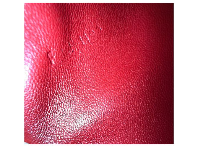 Classic Box Céline Borsa a spalla classica Celine in pelle di vitello bordeaux, modello piccolo Rosso Bordò - vista 9
