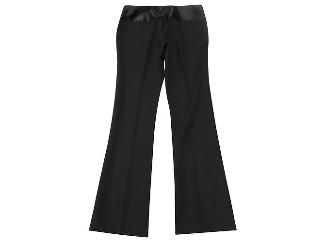 Pantalones Ross Theory en Lana Negra Negro - vista 2