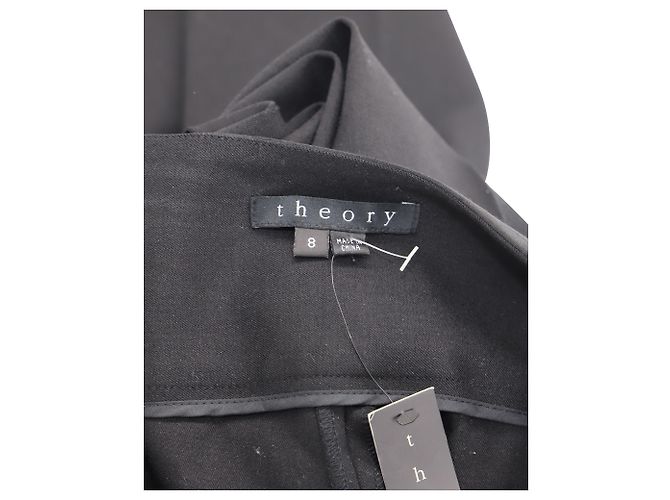 Pantalones Ross Theory en Lana Negra Negro - vista 3