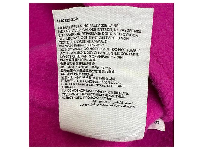 Abrigo Boxy Fit de Doble Cara en Lana Rosa AMI Castaño - vista 5