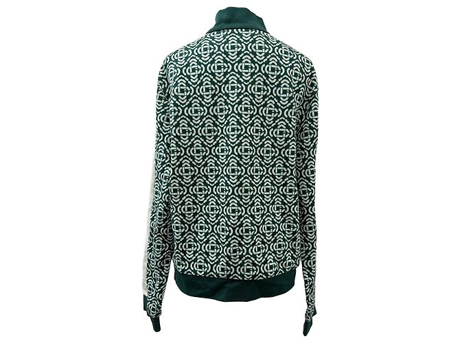 Autre Marque Casablanca Monogram-Jacquard Trainingsjacke aus grüner Baumwolle - Ansicht 3