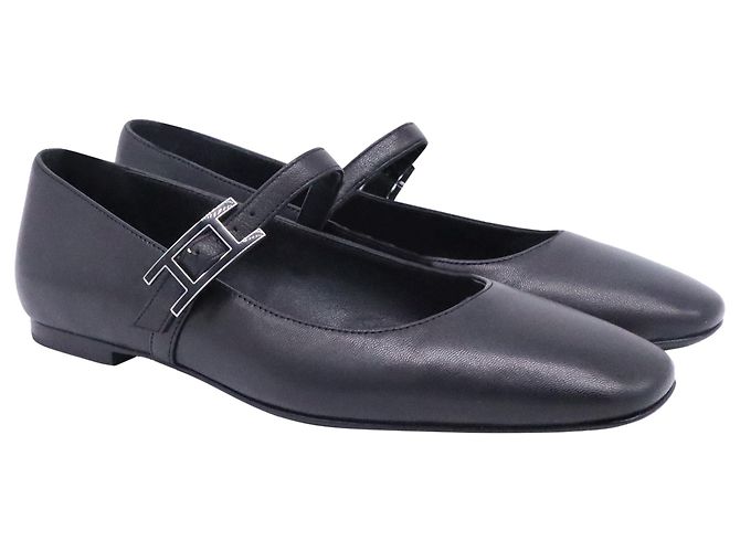 Bailarinas Jane de Hermès en cuero negro - vista 3