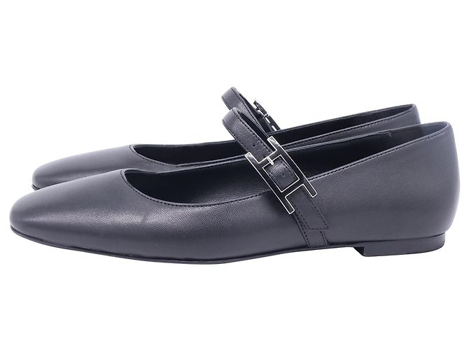 Bailarinas Jane de Hermès en cuero negro - vista 5