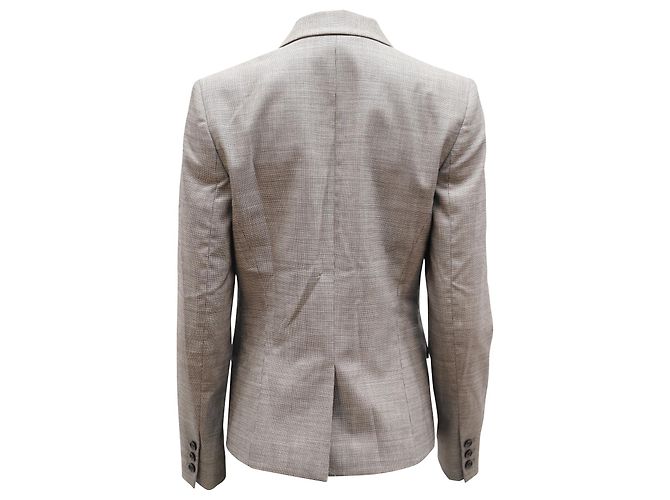 Blazer Houndstooth Theory em lã preta - vista 2