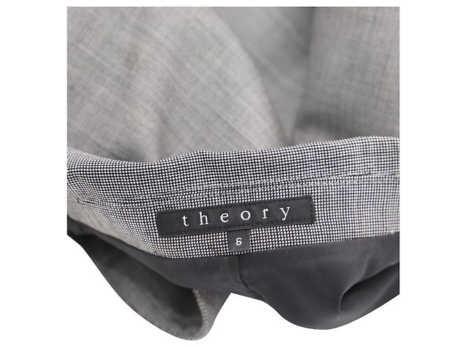 Blazer Houndstooth Theory em lã preta - vista 3