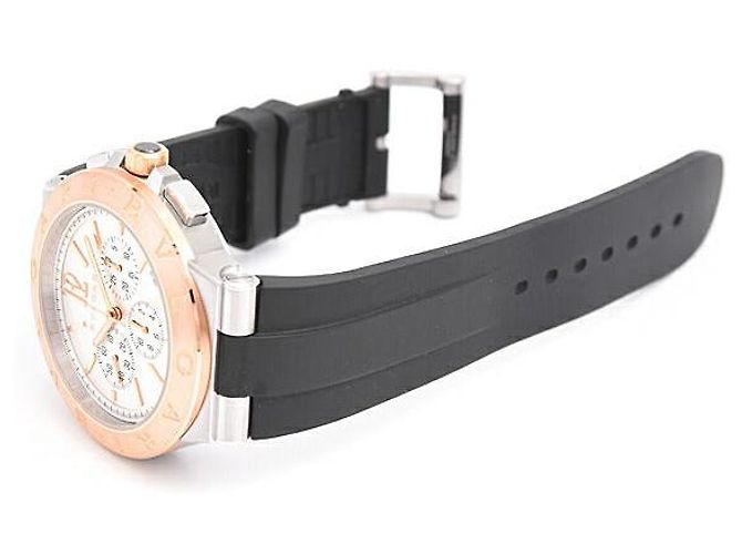 Bulgari BVLGARI Diagono Velocissimo Chronograph Uhr mit silbernem Zifferblatt DG41SPGCH - Ansicht 2