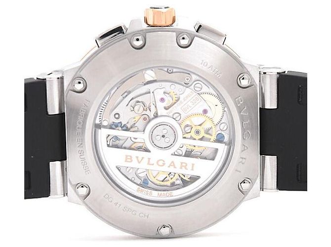 Bulgari BVLGARI Diagono Velocissimo Chronograph Uhr mit silbernem Zifferblatt DG41SPGCH - Ansicht 3