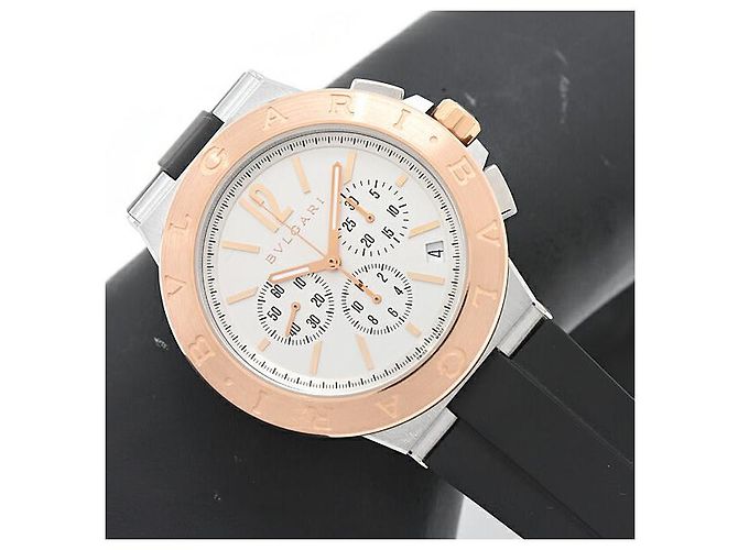 Bulgari BVLGARI Diagono Velocissimo Chronograph Uhr mit silbernem Zifferblatt DG41SPGCH - Ansicht 7