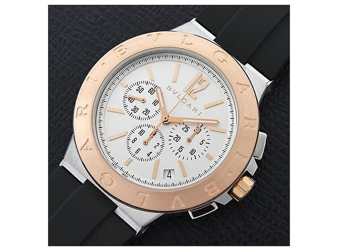 Bulgari BVLGARI Diagono Velocissimo Chronograph Uhr mit silbernem Zifferblatt DG41SPGCH - Ansicht 8