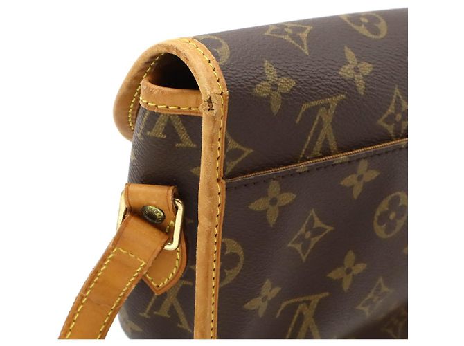 Borsa a spalla Gibeciere PM Monogram Louis Vuitton Marrone - vista 4