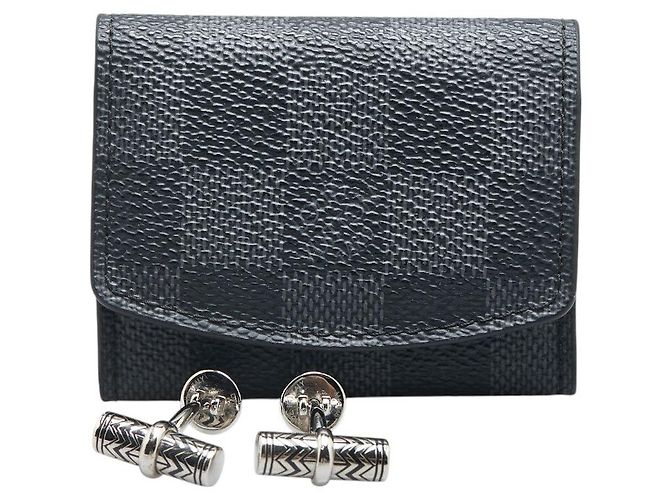 Gemelli Damier Graphite Louis Vuitton Argento - vista 7