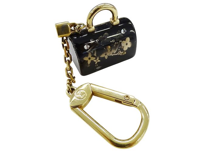 Speedy Portachiavi Charm Donna Louis Vuitton Nero D'oro - vista 2