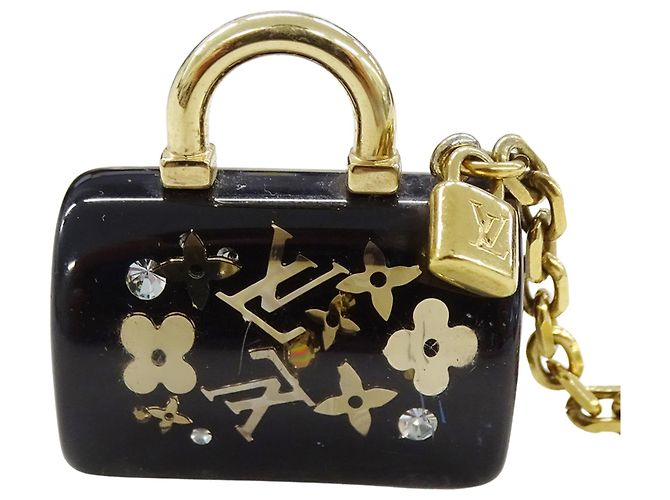 Speedy Portachiavi Charm Donna Louis Vuitton Nero D'oro - vista 3