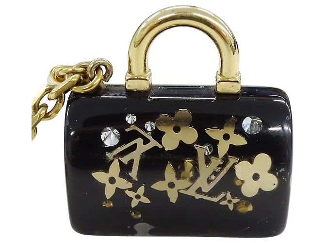 Speedy Portachiavi Charm Donna Louis Vuitton Nero D'oro - vista 4