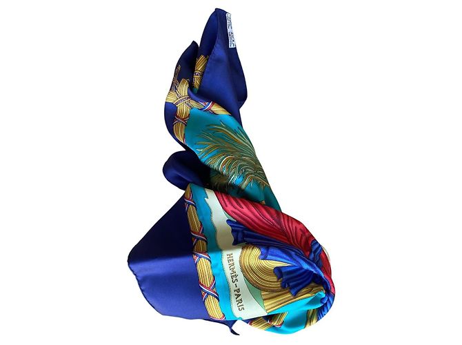 Sciarpa in Seta Hermès – Vintage / Collezionista Multicolore - vista 12