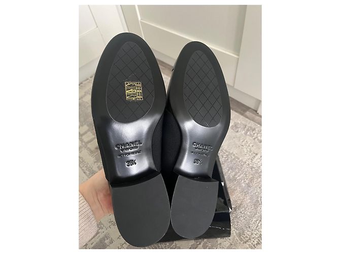 Chanel Schnürschuhe aus Leder Schwarz - Ansicht 4