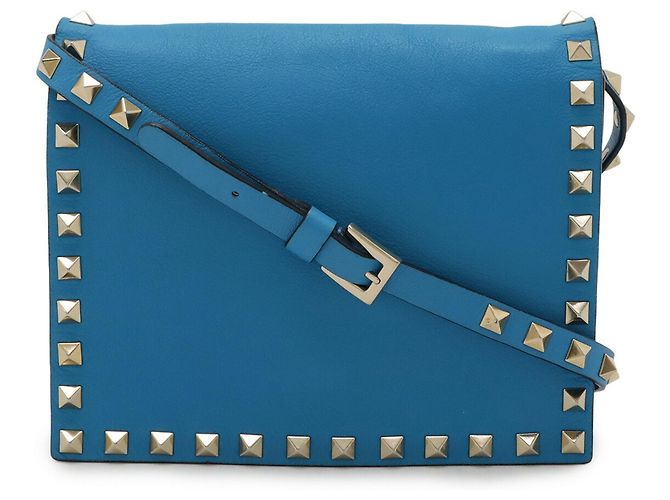 Borsa a Spalla/Clutch Rockstud Valentino Garavani Blu - vista 2