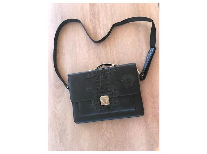 Gianni Versace Medusa Portadocumenti Nero Pelle - vista 2