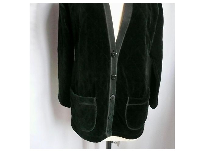 SONIA RYKIEL Steppjacke aus schwarzem Samt Größe 44/46 Sehr guter Zustand - Ansicht 3