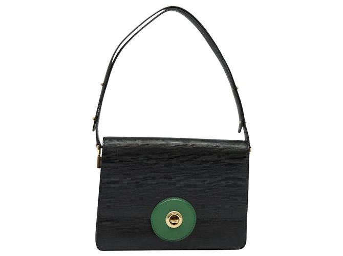 LOUIS VUITTON Borsa a Spalla Epi Free Run Verde Nero M52414 LV Auth 137863 - vista 13