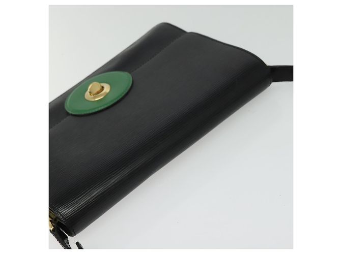 LOUIS VUITTON Borsa a Spalla Epi Free Run Verde Nero M52414 LV Auth 137863 - vista 6