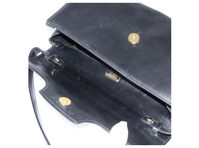 BALLY Borsa a Spalla in Pelle Nera e Oro Auth BA4529 Nero D'oro - vista 15
