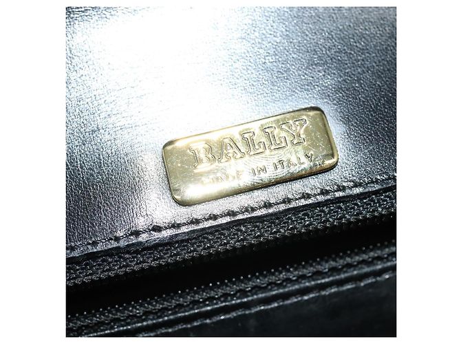 BALLY Borsa a Spalla in Pelle Nera e Oro Auth BA4529 Nero D'oro - vista 16
