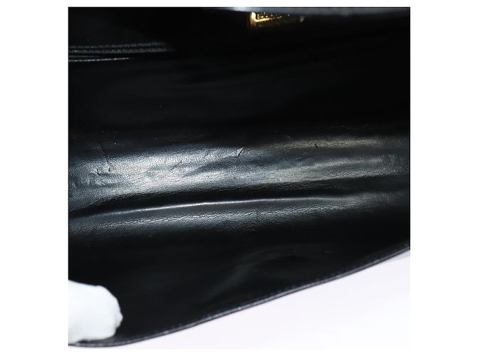 BALLY Borsa a Spalla in Pelle Nera e Oro Auth BA4529 Nero D'oro - vista 17