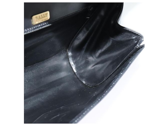 BALLY Borsa a Spalla in Pelle Nera e Oro Auth BA4529 Nero D'oro - vista 18