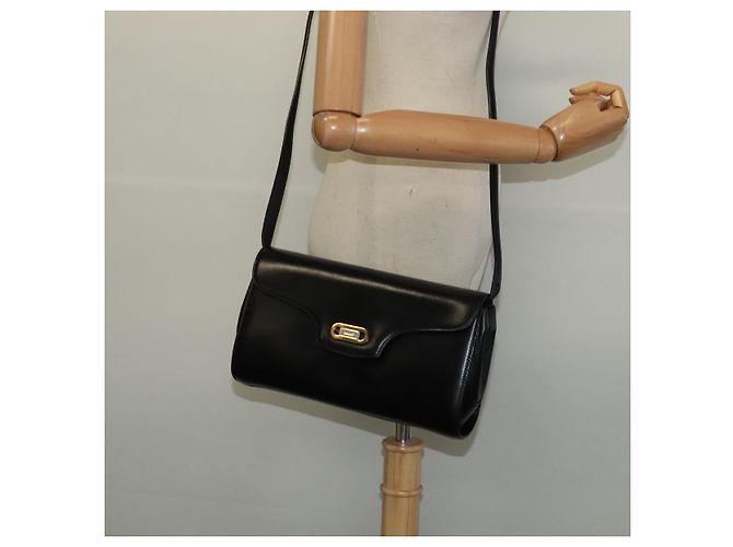 BALLY Borsa a Spalla in Pelle Nera e Oro Auth BA4529 Nero D'oro - vista 21
