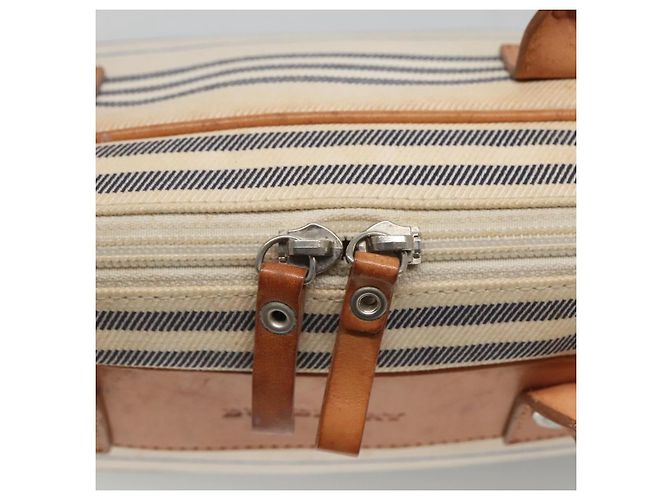 Borsa a mano BURBERRY in tela e pelle bianca argento Auth bs28984 Bianco - vista 15