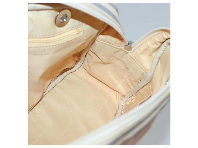 Borsa a mano BURBERRY in tela e pelle bianca argento Auth bs28984 Bianco - vista 18
