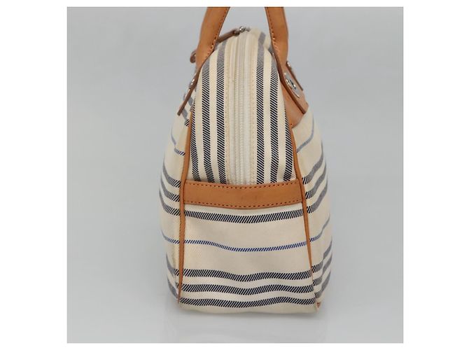 Borsa a mano BURBERRY in tela e pelle bianca argento Auth bs28984 Bianco - vista 4