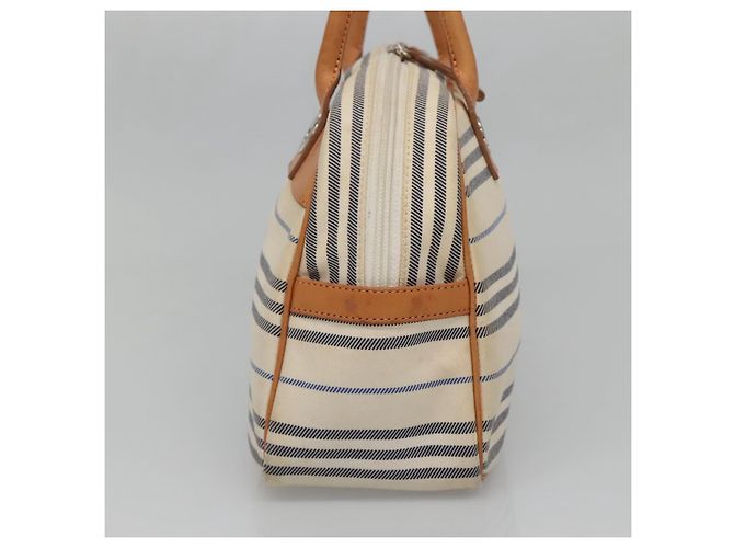 Borsa a mano BURBERRY in tela e pelle bianca argento Auth bs28984 Bianco - vista 5
