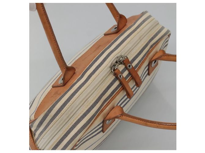 Borsa a mano BURBERRY in tela e pelle bianca argento Auth bs28984 Bianco - vista 6