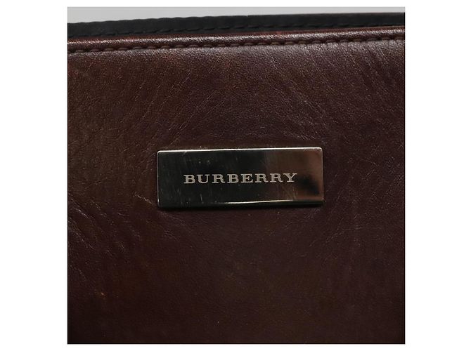 Borsa a mano Burberry Nova Check in nylon e pelle beige argento autentica bs28982 - vista 14