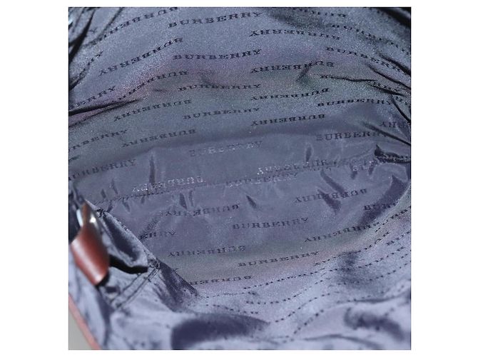 Borsa a mano Burberry Nova Check in nylon e pelle beige argento autentica bs28982 - vista 16