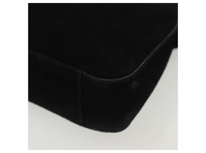 Borsa a Spalla Salvatore Ferragamo Camoscio Nero Oro Auth 139577 D'oro - vista 11