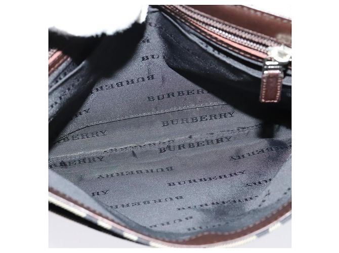 Borsa a Spalla Burberry Nova Check in Nylon Beige Argento Autentica hk2950 - vista 16