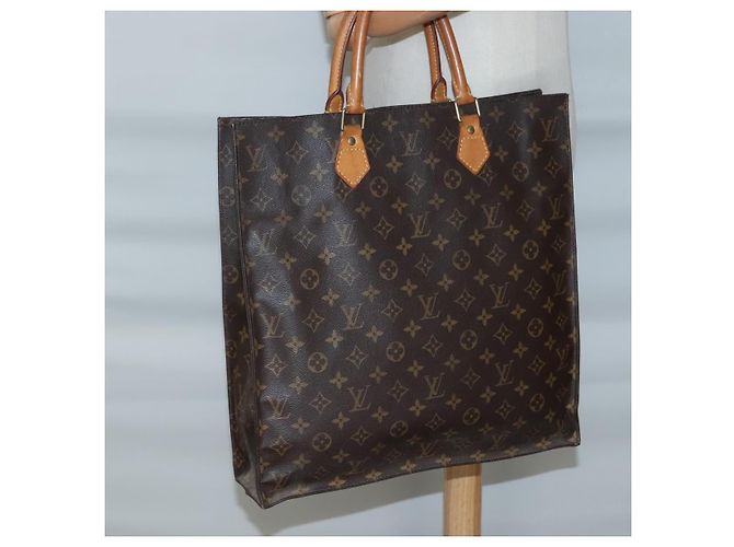 LOUIS VUITTON Monogram Sac Plat Hand Bag M51140 LV Auth 140069 - view 19