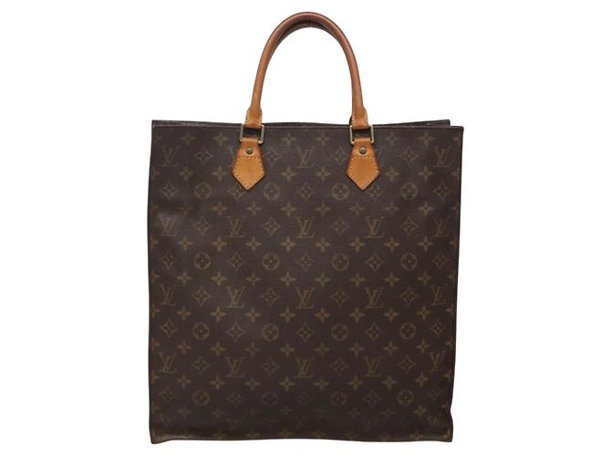 LOUIS VUITTON Monogram Sac Plat Hand Bag M51140 LV Auth 140069 - view 2