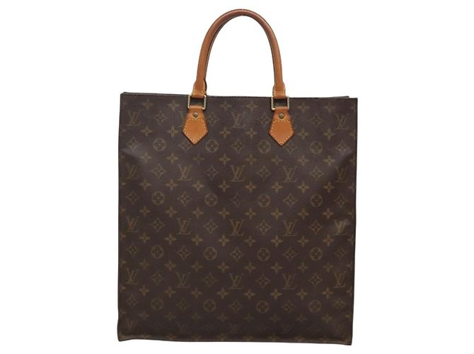 LOUIS VUITTON Monogram Sac Plat Hand Bag M51140 LV Auth 140069 - view 3