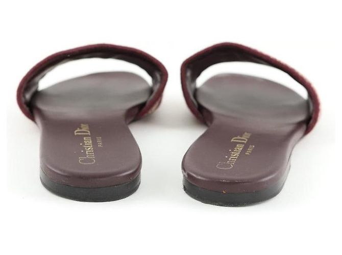 Dior Mule in pelle bordeaux Bordò - vista 2