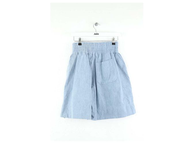Paco Rabanne Bermudas de algodón azul - vista 3